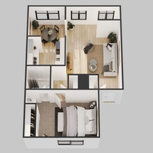 1 Bed/ 1 Bath 216 floor plan